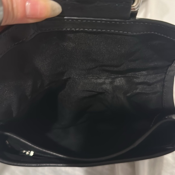 Coach Black Leather Shoulder Bag with Buckle Closure - Picture 10 of 12